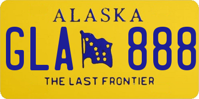 AK license plate GLA888