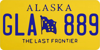 AK license plate GLA889