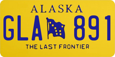 AK license plate GLA891