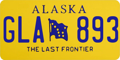 AK license plate GLA893