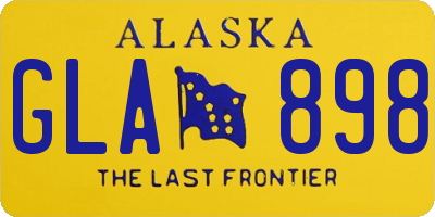 AK license plate GLA898