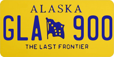 AK license plate GLA900