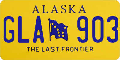 AK license plate GLA903