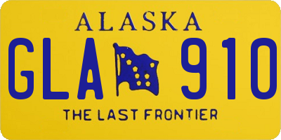 AK license plate GLA910