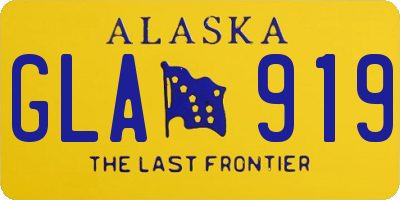 AK license plate GLA919