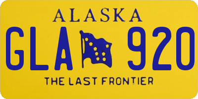 AK license plate GLA920