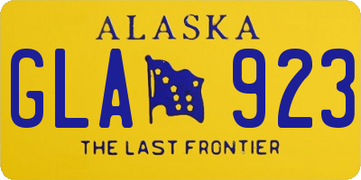 AK license plate GLA923