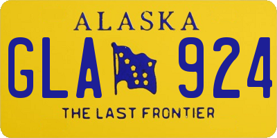 AK license plate GLA924