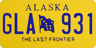 AK license plate GLA931
