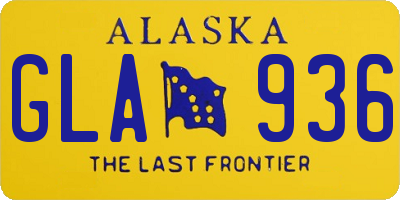 AK license plate GLA936