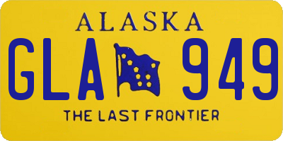 AK license plate GLA949