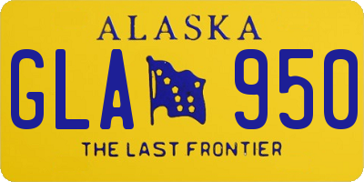 AK license plate GLA950