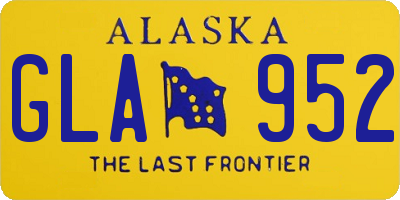 AK license plate GLA952