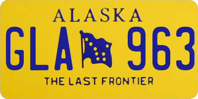 AK license plate GLA963