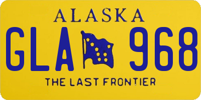 AK license plate GLA968