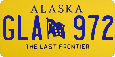 AK license plate GLA972