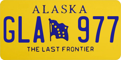 AK license plate GLA977