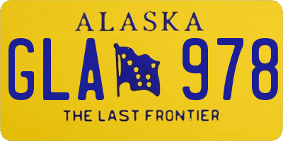 AK license plate GLA978