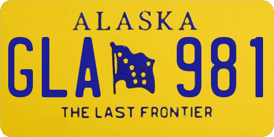 AK license plate GLA981
