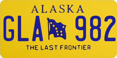 AK license plate GLA982