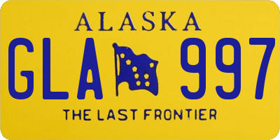 AK license plate GLA997