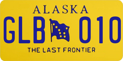 AK license plate GLB010