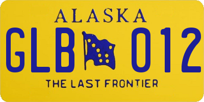 AK license plate GLB012