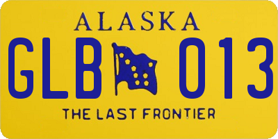 AK license plate GLB013