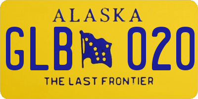 AK license plate GLB020