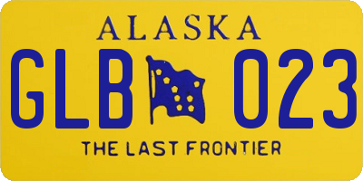 AK license plate GLB023