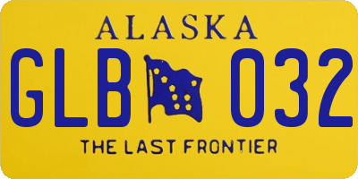 AK license plate GLB032