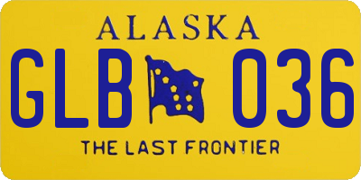 AK license plate GLB036