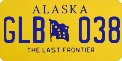 AK license plate GLB038