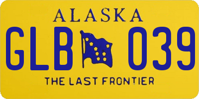 AK license plate GLB039