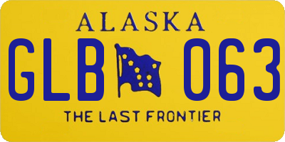 AK license plate GLB063