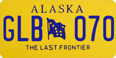 AK license plate GLB070