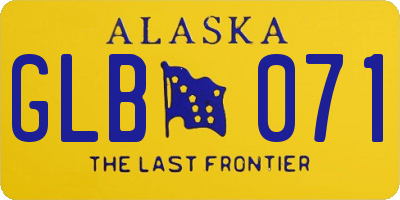 AK license plate GLB071