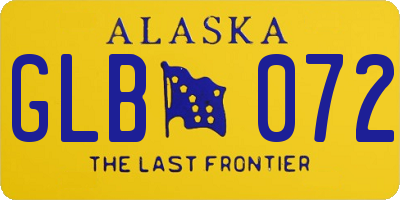 AK license plate GLB072