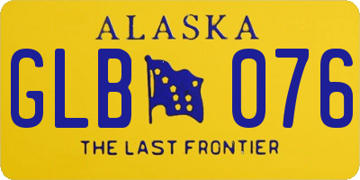 AK license plate GLB076