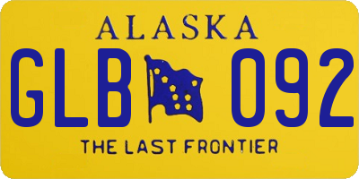 AK license plate GLB092