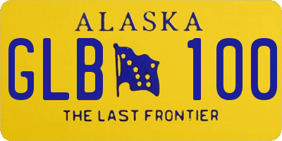 AK license plate GLB100