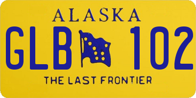 AK license plate GLB102