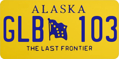 AK license plate GLB103