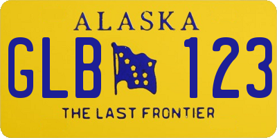 AK license plate GLB123