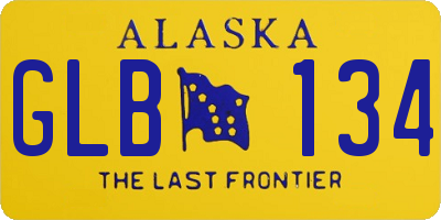 AK license plate GLB134