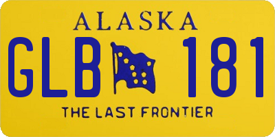 AK license plate GLB181