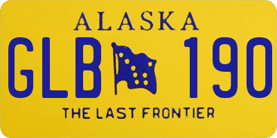 AK license plate GLB190