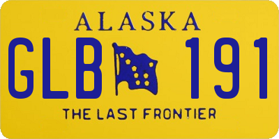 AK license plate GLB191