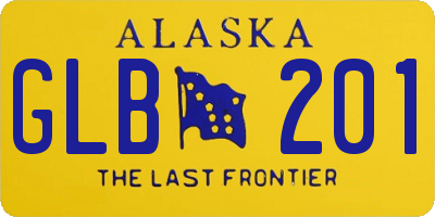 AK license plate GLB201