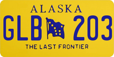 AK license plate GLB203